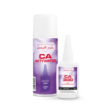 SPRAY-KON CA 300 | Cianoakrilát Ragasztó Aktivátorral (50g + 200ml)
